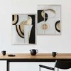 Eurofirany Baltas abstraktus glamour stiliaus rankomis tapytas paveikslas ant drobės, didelis 80x100 cm dekoratyvinis paveikslas svetainei miegamajam, sienų dekoras