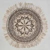 Eurofirany Rankomis tapytas smėlio spalvos ornamentų paveikslas ant drobės, 60x60 cm kvadratinis paveikslas, unikalus dekoratyvinis meno kūrinys svetainei ar miegamajam, sienų dekoracija