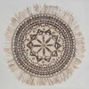 Eurofirany Rankomis tapytas smėlio spalvos ornamentų paveikslas ant drobės, 60x60 cm kvadratinis paveikslas, unikalus dekoratyvinis meno kūrinys svetainei ar miegamajam, sienų dekoracija