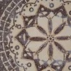 Eurofirany Rankomis tapytas smėlio spalvos ornamentų paveikslas ant drobės, 60x60 cm kvadratinis paveikslas, unikalus dekoratyvinis meno kūrinys svetainei ar miegamajam, sienų dekoracija