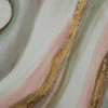 Eurofirany Rankomis tapytas abstraktus paveikslas ant drobės, žalias daugiaspalvis modernus sienų dekoras, 60x90 cm, unikali tekstūrinė tapyba, meno kūrinys namams