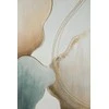 Eurofirany Rankomis tapytas abstraktus paveikslas ant drobės, žalias daugiaspalvis modernus sienų dekoras, 60x90 cm, unikali tekstūrinė tapyba, meno kūrinys namams