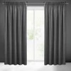 Eurofirany PIERRE CARDIN SIBEL Naktinė užuolaida iš minkšto aksomo, 260 g/m2, 140X270 cm, juosta / tunelis / kabliukai, spalva: plieno