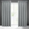 Eurofirany PIERRE CARDIN SIBEL Naktinė užuolaida iš minkšto aksomo, 260 g/m2, 140X270 cm, juosta / tunelis / kabliukai, spalva: pilka