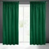 Eurofirany PIERRE CARDIN SIBEL Naktinė užuolaida iš minkšto aksomo, 260 g/m2, 140X270 cm, juosta / tunelis / kabliukai, spalva: žalia