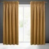 Eurofirany PIERRE CARDIN SIBEL Naktinė užuolaida iš minkšto aksomo, 260 g/m2, 140X270 cm, juosta / tunelis / kabliukai, spalva: auksinė
