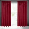 Eurofirany PIERRE CARDIN SIBEL Naktinė užuolaida iš minkšto aksomo, 260 g/m2, 140X270 cm, juosta / tunelis / kabliukai, spalva: bordinė
