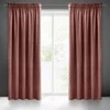 Eurofirany PIERRE CARDIN SIBEL Naktinė užuolaida iš minkšto aksomo, 260 g/m2, 140X270 cm, juosta / tunelis / kabliukai, spalva: rožinė