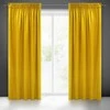 Eurofirany PIERRE CARDIN SIBEL Naktinė užuolaida iš minkšto aksomo, 260 g/m2, 140X270 cm, juosta / tunelis / kabliukai, spalva: garstyčių