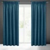 Eurofirany PIERRE CARDIN SIBEL Naktinė užuolaida iš minkšto aksomo, 260 g/m2, 140X270 cm, juosta / tunelis / kabliukai, spalva: tamsiai mėlyna