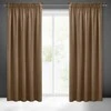 Eurofirany PIERRE CARDIN SIBEL Naktinė užuolaida iš minkšto aksomo, 260 g/m2, 140X270 cm, juosta / tunelis / kabliukai, spalva: ruda