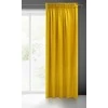 Eurofirany PIERRE CARDIN SIBEL Naktinė užuolaida iš minkšto aksomo, 260 g/m2, 140X270 cm, juosta / tunelis / kabliukai, spalva: garstyčių