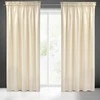 Eurofirany PIERRE CARDIN SIBEL Naktinė užuolaida iš minkšto aksomo, 260 g/m2, 140X270 cm, juosta / tunelis / kabliukai, spalva: kreminė
