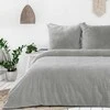 Eurofirany Aksominės patalynės komplektas 220x200 cm, šiltas žieminis antklodės užvalkalas su pagalvių užvalkalais, minkštas pliušinis audinys, terminis komfortas, elegantiškas blizgesys, 3 dalių rinkinys Patalynė