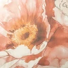 Eurofirany Medvilninis akrilo pledas 150x200 cm, oranžinis kreminis gėlių raštas, nerti kraštai, minkšta lovatiesė, šiltas užtiesalas