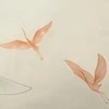 Eurofirany Kreminės ir oranžinės spalvos pledas su gervių raštu, 150x200 cm, akrilo ir poliesterio mišinys, lengvas užtiesalas lovai ar sofai, minkšta antklodė Antklodė