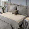 Eurofirany Smėlio spalvos trikotažinė paklodė su guma, 240x220 cm aukštiems čiužiniams, minkšta medvilninė paklodė, elastinga paklodė, atspari raukšlėms patalynė, patogi paklodė Paklodė