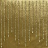 Eurofirany ROYAL / 3 Aksominis stalo takelis su cirkoniais, 35X220 cm, spalva: auksinė