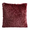 Eurofirany SHAGGY/1 Pagalvės užvalkalas su dekoratyviniais kutais, 40X40 cm, spalva: tamsi bordo