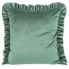 Eurofirany VELVET / 25 Aksominis pagalvės užvalkalas, dekoruotas raukiniais, 45 X 45 cm, spalva: mėtų