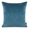 Eurofirany VELVET / 57 Dvipusis aksomo ir imitacinio lino pagalvės užvalkalas su apvadais kraštuose, 45X45 cm, spalva: mėlyna