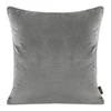Eurofirany VELVET / 57 Dvipusis aksomo ir imitacinio lino pagalvės užvalkalas su apvadais kraštuose, 45X45 cm, spalva: pilka