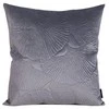 Eurofirany VELVET / 58 Minkšto aksomo pagalvės užvalkalas su įspaustu ginkmedžio lapų raštu, 45X45 cm, spalva: plieno