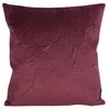 Eurofirany VELVET / 58 Minkšto aksomo pagalvės užvalkalas su įspaustu ginkmedžio lapų raštu, 45X45 cm, spalva: bordinė