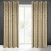 Eurofirany minkšto aksomo užuolaida ARETA su boho stiliaus raštu / 200 g/m2 / 140x250 / smėlio spalvos