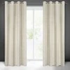 Eurofirany minkšto aksomo užuolaida ARETA su boho stiliaus raštu / 200 g/m2 / 140x250 / kreminės spalvos