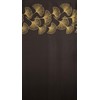 Eurofirany Naktinė blackout tipo temdanti užuolaida HARMONY su blizgiu ginkmedžio raštu, 140 X 250 cm, žiedai, spalva: ruda, auksinė