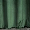 Eurofirany MARGOT Naktinė užuolaida iš aksomo su siuvinėjimu dekoruota juosta ir blizgučiais, 140X250 cm, kilpos /žiedai, spalva: tamsiai žalia