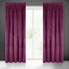Naktinė užuolaida iš minkšto aksomo Eurofirany DIVA LINE RIA 140X270 cm, juosta/ tunelis/ kabliukai, 300g/m2, spalva: violetinė