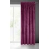 Naktinė užuolaida iš minkšto aksomo Eurofirany DIVA LINE RIA 140X270 cm, juosta/ tunelis/ kabliukai, 300g/m2, spalva: violetinė