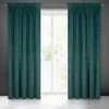Naktinė užuolaida iš minkšto aksomo Eurofirany DIVA LINE RIA 140X270 cm, juosta/ tunelis/ kabliukai, 300g/m2, spalva: tamsi turkio