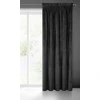 Naktinė užuolaida iš minkšto aksomo Eurofirany DIVA LINE RIA 140X270 cm, juosta/ tunelis/ kabliukai, 300g/m2, spalva: juoda