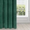 Eurofirany DIVA LINE RIA Minkšto aksomo naktinė užuolaida, 140X250 cm, kilpos / žiedai, spalva: tamsiai žalia