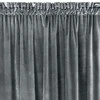 Minkšto ir blizgaus aksomo naktinė užuolaida Eurofirany SAMANTA 140X270cm, juosta / tunelis / kabliukai, spalva: grafito