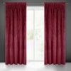 Naktinė užuolaida iš minkšto aksomo Eurofirany DIVA LINE RIA 140X270 cm, juosta/ tunelis/ kabliukai, 300 g/m2, spalva: bordo