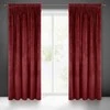 Naktinė užuolaida iš minkšto aksomo Eurofirany DIVA LINE RIA 140X270 cm, juosta/ tunelis/ kabliukai, 300 g/m2, spalva: tamsiai bordo