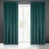 Naktinė užuolaida iš minkšto aksomo Eurofirany DIVA LINE RIA 140X270 cm, juosta/ tunelis/ kabliukai, 300 g/m2, spalva: tamsi turkio