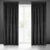 Naktinė užuolaida iš minkšto aksomo Eurofirany DIVA LINE RIA 140X270 cm, juosta/ tunelis/ kabliukai, 300 g/m2, spalva: juoda