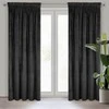 Naktinė užuolaida iš minkšto aksomo Eurofirany DIVA LINE RIA 140X270 cm, juosta/ tunelis/ kabliukai, 300 g/m2, spalva: juoda