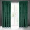 Naktinė užuolaida iš minkšto aksomo Eurofirany DIVA LINE RIA 140X270 cm, juosta/ tunelis/ kabliukai, 300 g/m2, spalva: tamsiai žalia