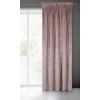 Naktinė užuolaida iš minkšto aksomo Eurofirany DIVA LINE RIA 140X270 cm, juosta/ tunelis/ kabliukai, 300 g/m2, spalva: pudrinė