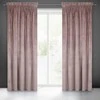Naktinė užuolaida iš minkšto aksomo Eurofirany DIVA LINE RIA 140X270 cm, juosta/ tunelis/ kabliukai, 300 g/m2, spalva: pudrinė