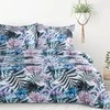 Patalynės komplektas Eurofirany Patalynė su mikrofibry 220x200 Malibu turkusowa šviesiai violetinė liście D91 A Patalynė