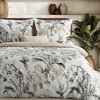 Eurofirany Satininis patalynės komplektas 160x200 cm, gėlėta medvilninė patalynė, balta ir smėlio spalvos patalynė, minkštas patalynės komplektas, pavasarinė patalynė, 2 pagalvių užvalkalai, miegamojo tekstilė