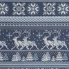 Eurofirany Kalėdinis patalynės komplektas 140x200, flanelinis antklodės užvalkalas, Skandinaviška Kalėdų patalynė, tamsiai mėlyna balta patalynė, žieminis patalynės komplektas, viengulės lovos patalynė, Kalėdos