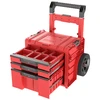 Q-Brick Įrankių dėžė Qbrick System PRO Cart 2.0 Plus Ultra HD Custom, raudonos spalvos, stalčių skaičius: 3